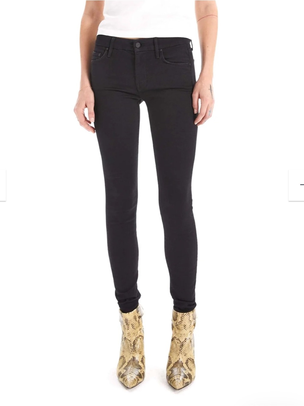 Mother The Looker Jean In Not Guilty Skinny Black Size 29